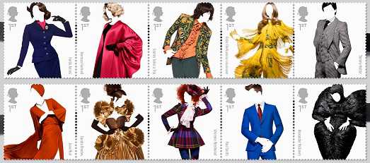 La moda británica, también en sellos